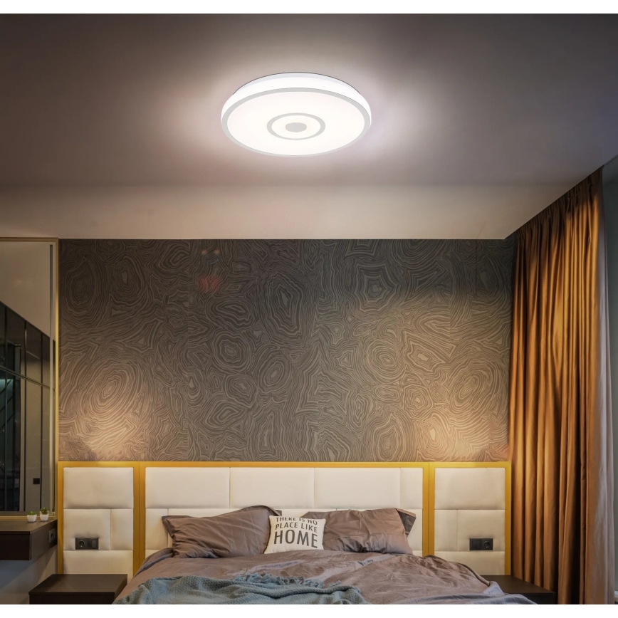 Globo - LED stropna svetilka LED/24W/230V 3000/4000/6000K, premer 38 cm, bela/matni krom