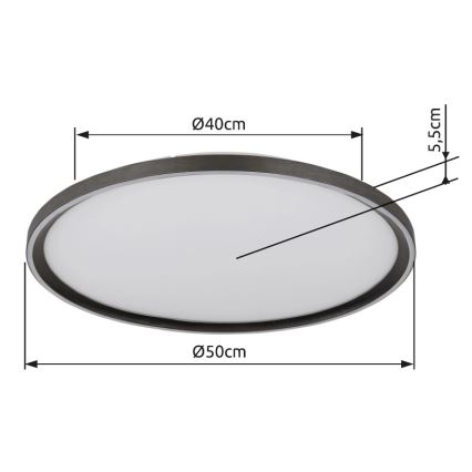 Globo - LED Zatemnitvena stropna svetilka LED/48W/230V pr. 50 cm 2700-6000K + Daljinski upravljalnik