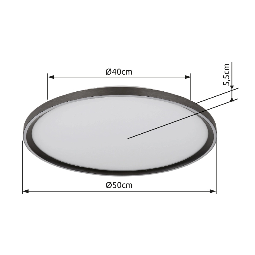 Globo - LED Zatemnitvena stropna svetilka LED/48W/230V pr. 50 cm 2700-6000K + Daljinski upravljalnik