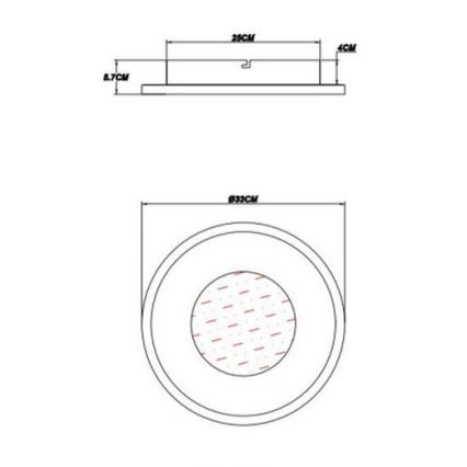 Globo - LED Stropna svetilka LED/24W/230V 2700/4500/6500K pr. 33 cm