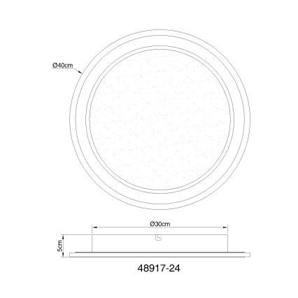 Globo - LED Zatemnitvena stropna svetilka LED/24W/230V 2700-6000K + Daljinski upravljalnik