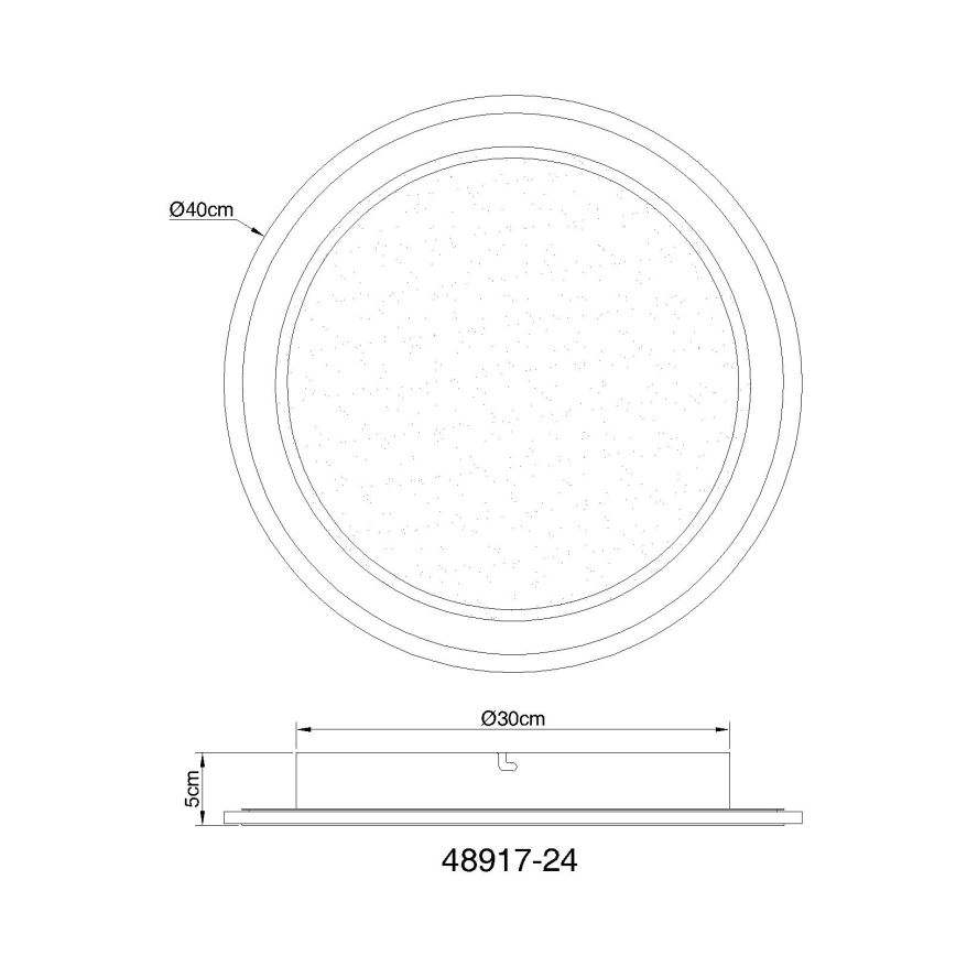 Globo - LED Zatemnitvena stropna svetilka LED/24W/230V 2700-6000K + Daljinski upravljalnik