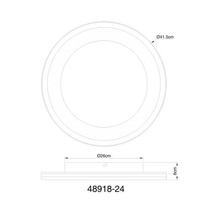 Globo - LED Zatemnitvena stropna svetilka LED/24W/230V 2700-6000K + Daljinski upravljalnik