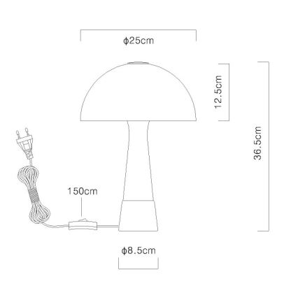Globo - Namizna svetilka 1xE27ILLU/40W/230V bež