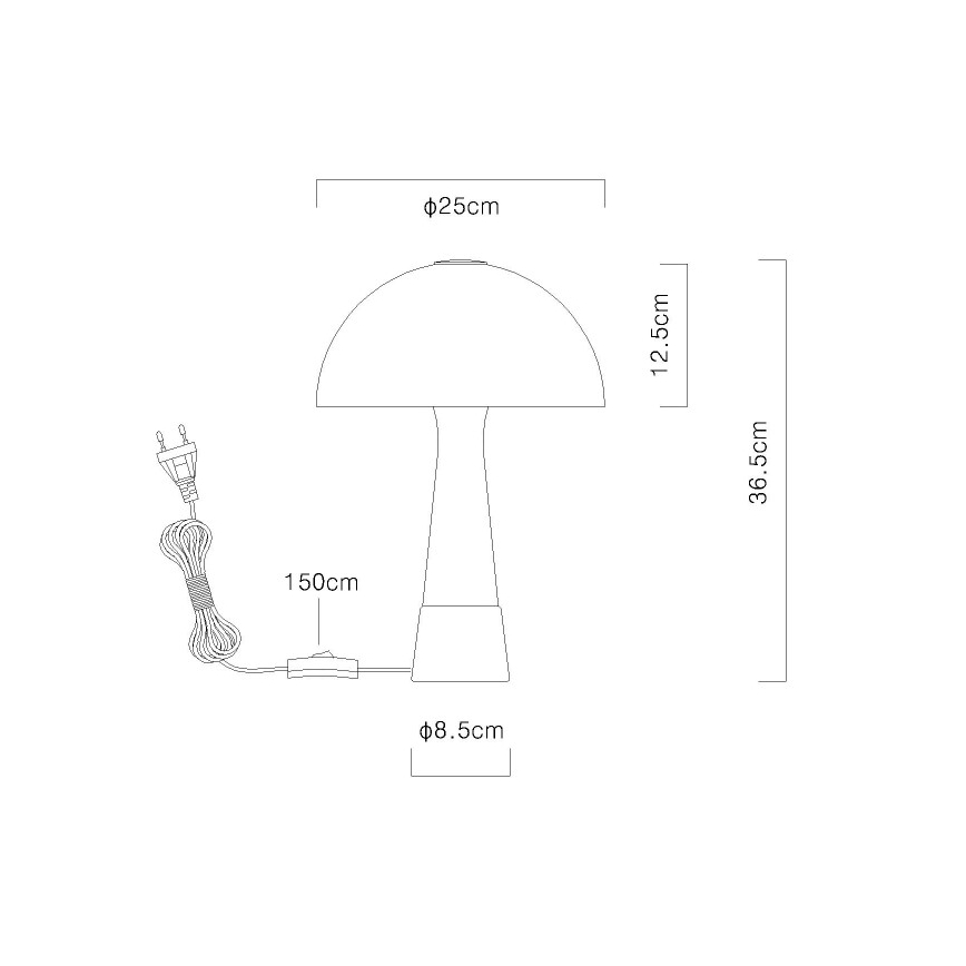 Globo - Namizna svetilka 1xE27ILLU/40W/230V bela