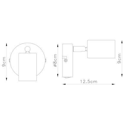 Globo - Stenski reflektor 1xE27/60W/230V