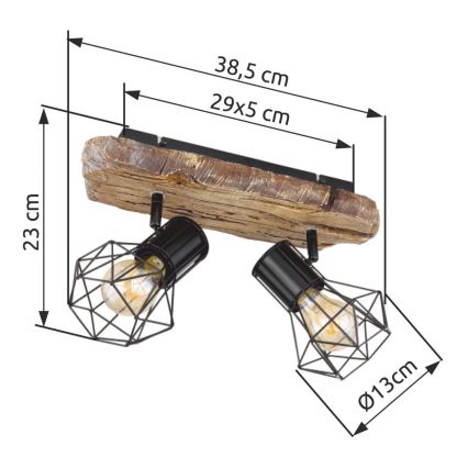 Globo - Reflektor 2xE27/60W/230V