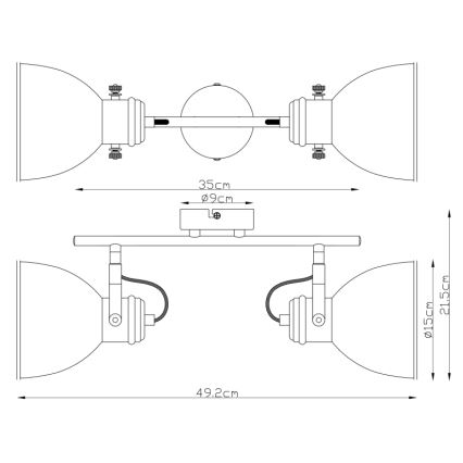 Globo - Reflektor 2xE27/40W/230V