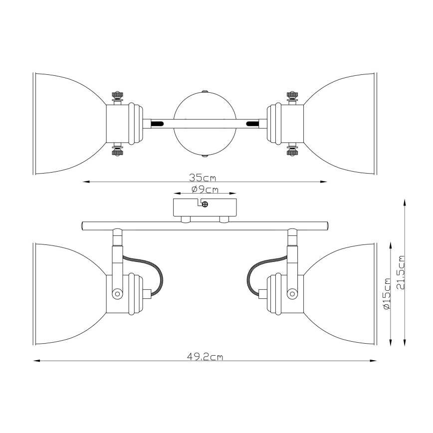 Globo - Reflektor 2xE27/40W/230V