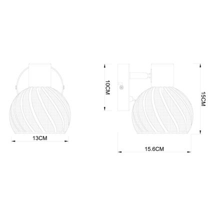 Globo - Stenski reflektor 1xE27/40W/230V