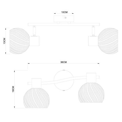 Globo - Reflektor 2xE27/40W/230V