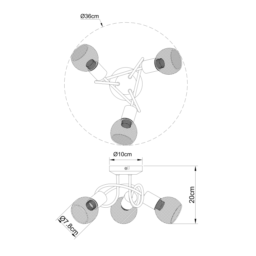 Globo - Nadgradni lestenec 3xE14/40W/230V