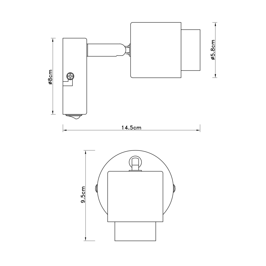 Globo - Stenski žaromet 1xE27/40W/230V