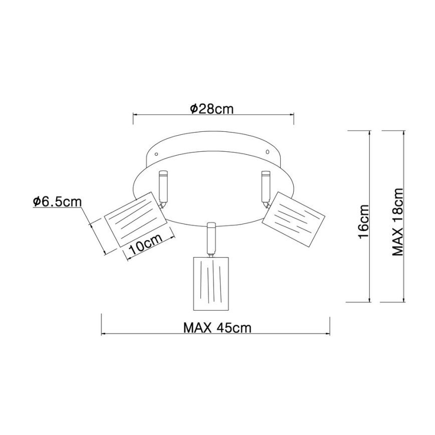 Globo - Reflektor 3xE27/60W/230V