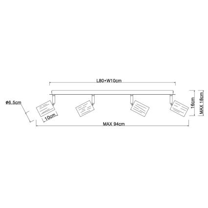 Globo - Reflektor 4xE27/60W/230V