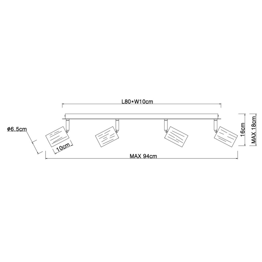 Globo - Reflektor 4xE27/60W/230V