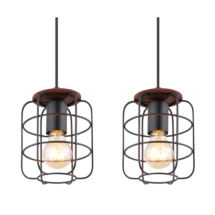 Globo - Lestenec na jeklenem kablu 4xE27/40W/230V