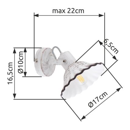 Globo - Stenski reflektor 1xE27/40W/230V