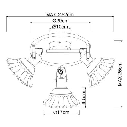 Globo - Reflektor 3xE27/40W/230V