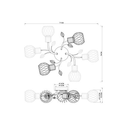 Globo - Lestenec 6xE27/40W/230V