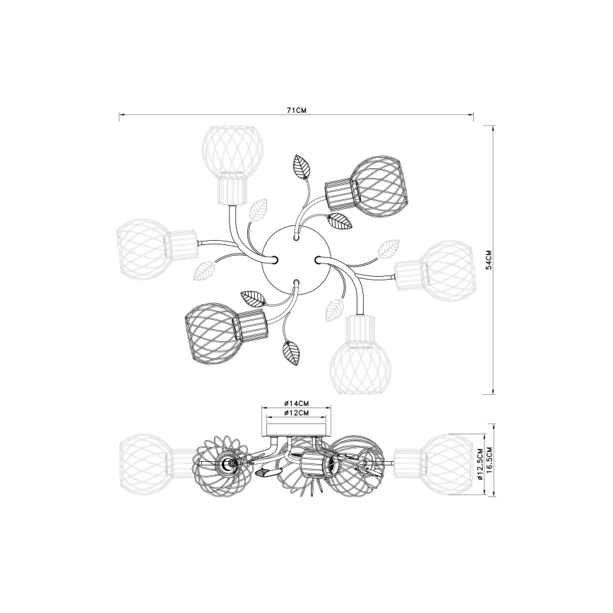 Globo - Lestenec 6xE27/40W/230V