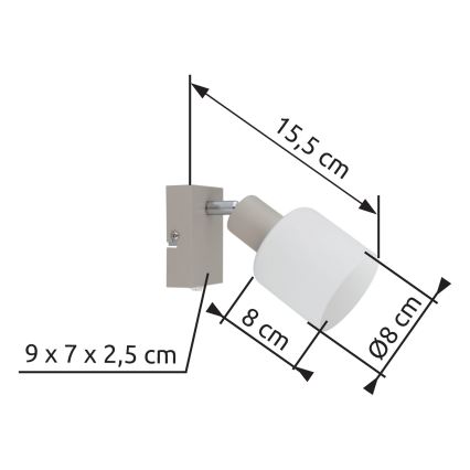 Globo - stensko usmerjeno svetilo 1xE14/25W/230V