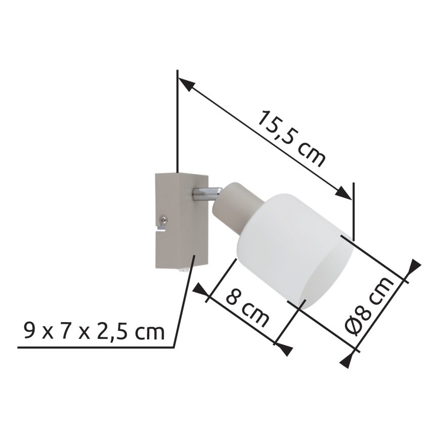 Globo - stensko usmerjeno svetilo 1xE14/25W/230V