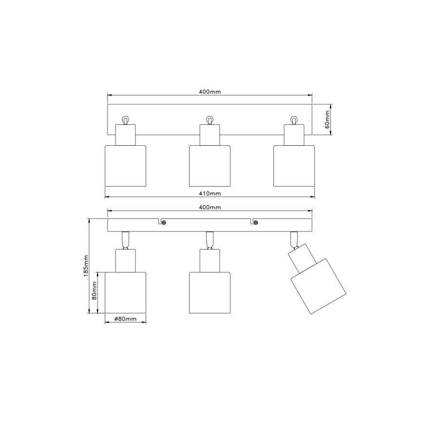 Globo - Točkovna svetilka 3xE14/25W/230V