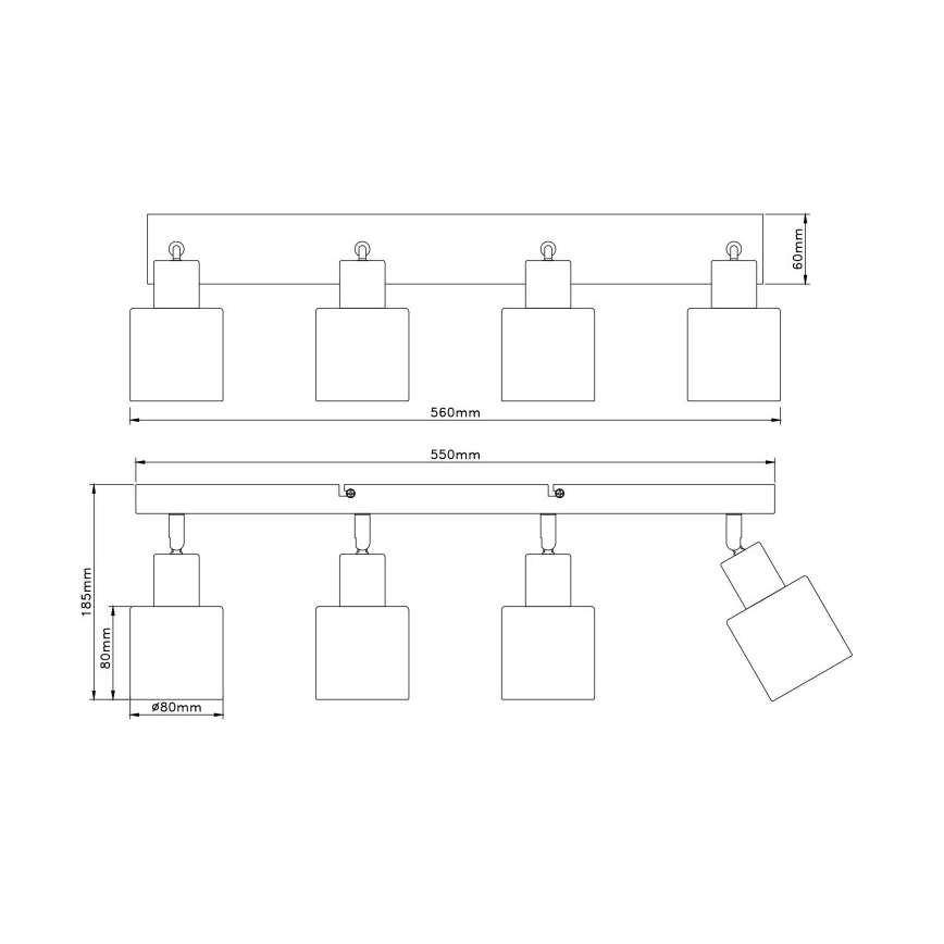 Globo - Točkovna svetilka 4xE14/25W/230V