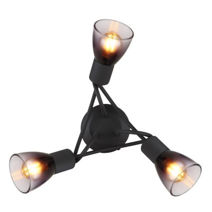 Globo - Nadgradni lestenec 3xE14/25W/230V črna