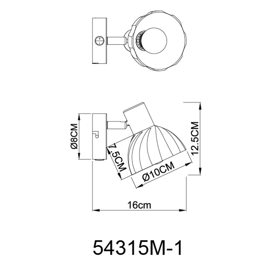 Globo - Stenski reflektor 1xE14/40W/230V zlata