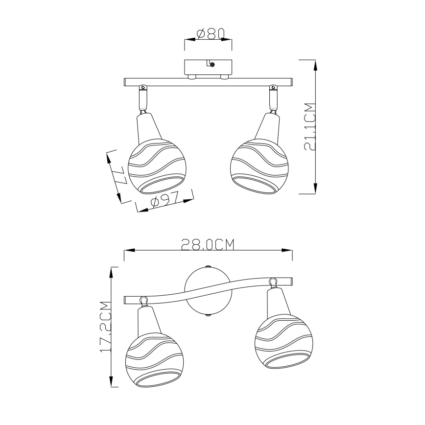 Globo - LED Reflektor 2xE14/4W/230V