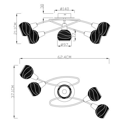 Globo - LED Reflektor 5xE14/4W/230V