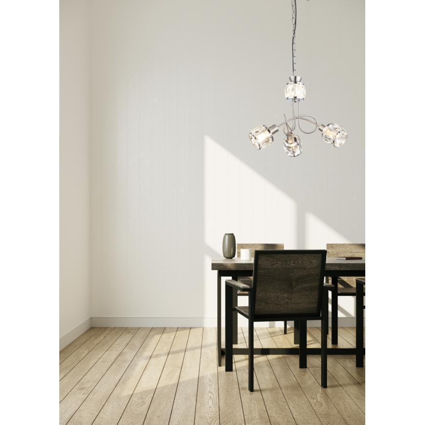 Globo - LED Lestenec na verigi 3xE14/40W/230V + LED/5W