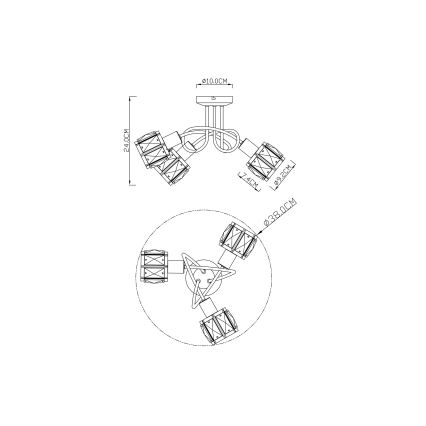 Globo - Nadgradni lestenec 3xE14/40W/230V
