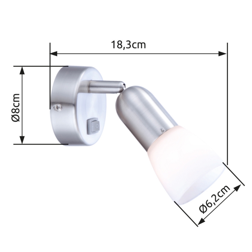 Globo - Stenski reflektor 1xE14/40W/230V