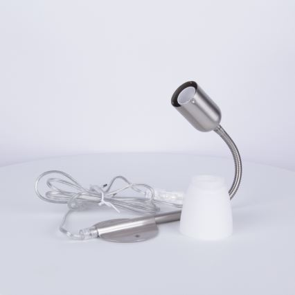 Globo - Fleksibilna mala svetilka 1xE14/40W/230V mat krom