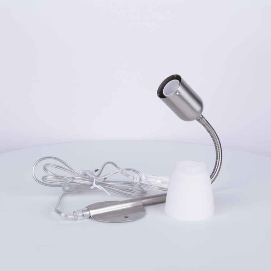 Globo - Fleksibilna mala svetilka 1xE14/40W/230V mat krom