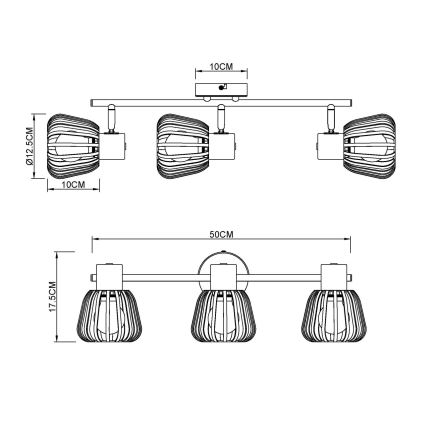 Globo - Točkovno svetilo 3xE27/40W/230V