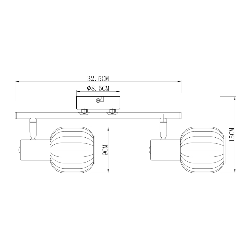 Globo 54801-2 - Reflektor AKIN 2xE14/40W/230V