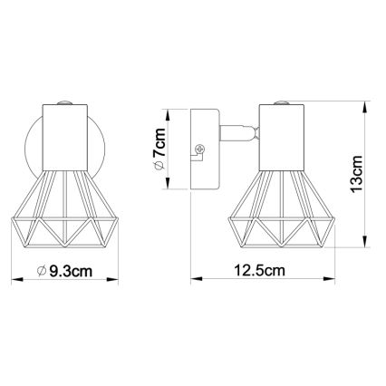 Globo - Stenski reflektor 1xE14/40W/230V sijajni krom