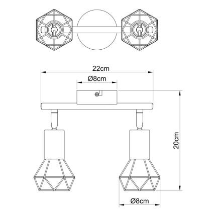 Globo - Reflektor 2xE14/40W/230V