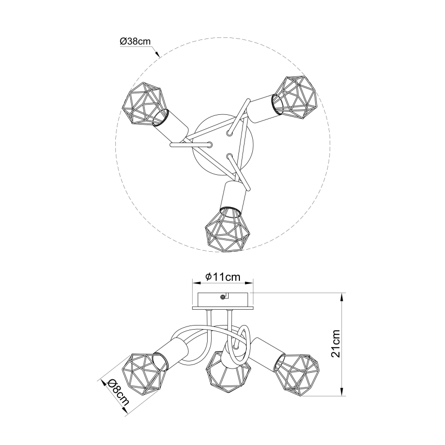 Globo - Lestenec 3xE14/40W/230V