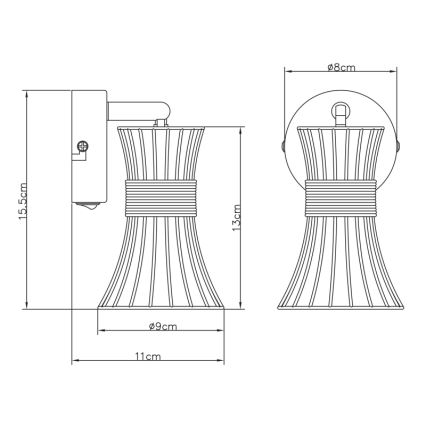 Globo 54814-1 - Stenski reflektor PURRA 1xE14/40W/230V