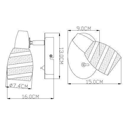 Globo 54985-1 - Reflektor ROY 1xE14/40W/230V