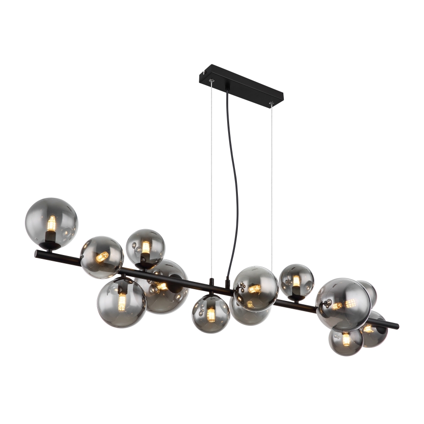 Globo - LED Lestenec na vrvici 13xG9/3,5W/230V dimna/črna