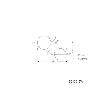 Globo - LED Lestenec 2xG9/3W/230V