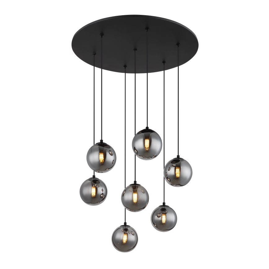 Globo - LED Lestenec na vrvici 7xG9/3,5W/230V dimna/črna