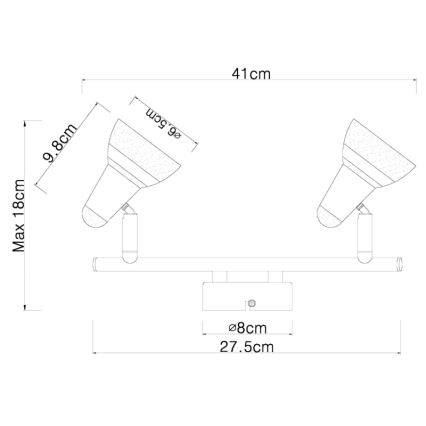 Globo - LED Reflektor 2xLED/4W/230V sijajni krom