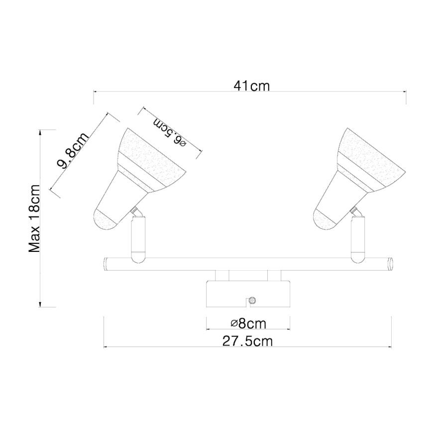 Globo - LED Reflektor 2xLED/4W/230V sijajni krom